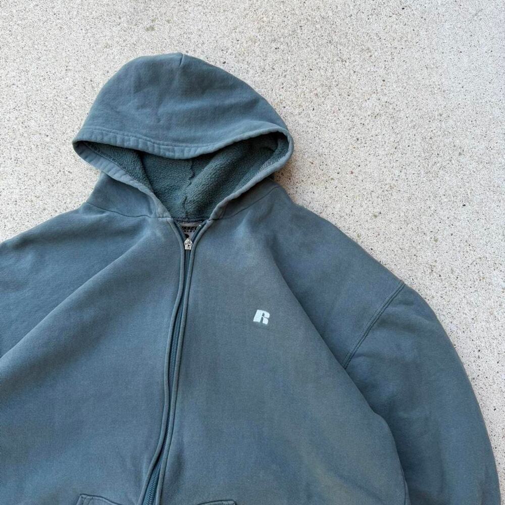 Vintage teal russell athletic zipup hoodie vintage medium